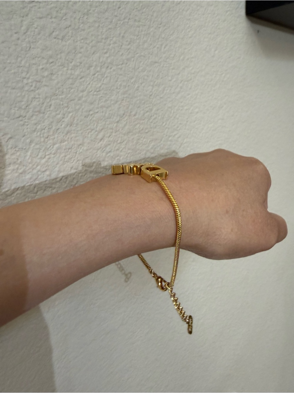 Dior Gold-tone Logo Necklace and Bracelet Set - Picture 14 of 15